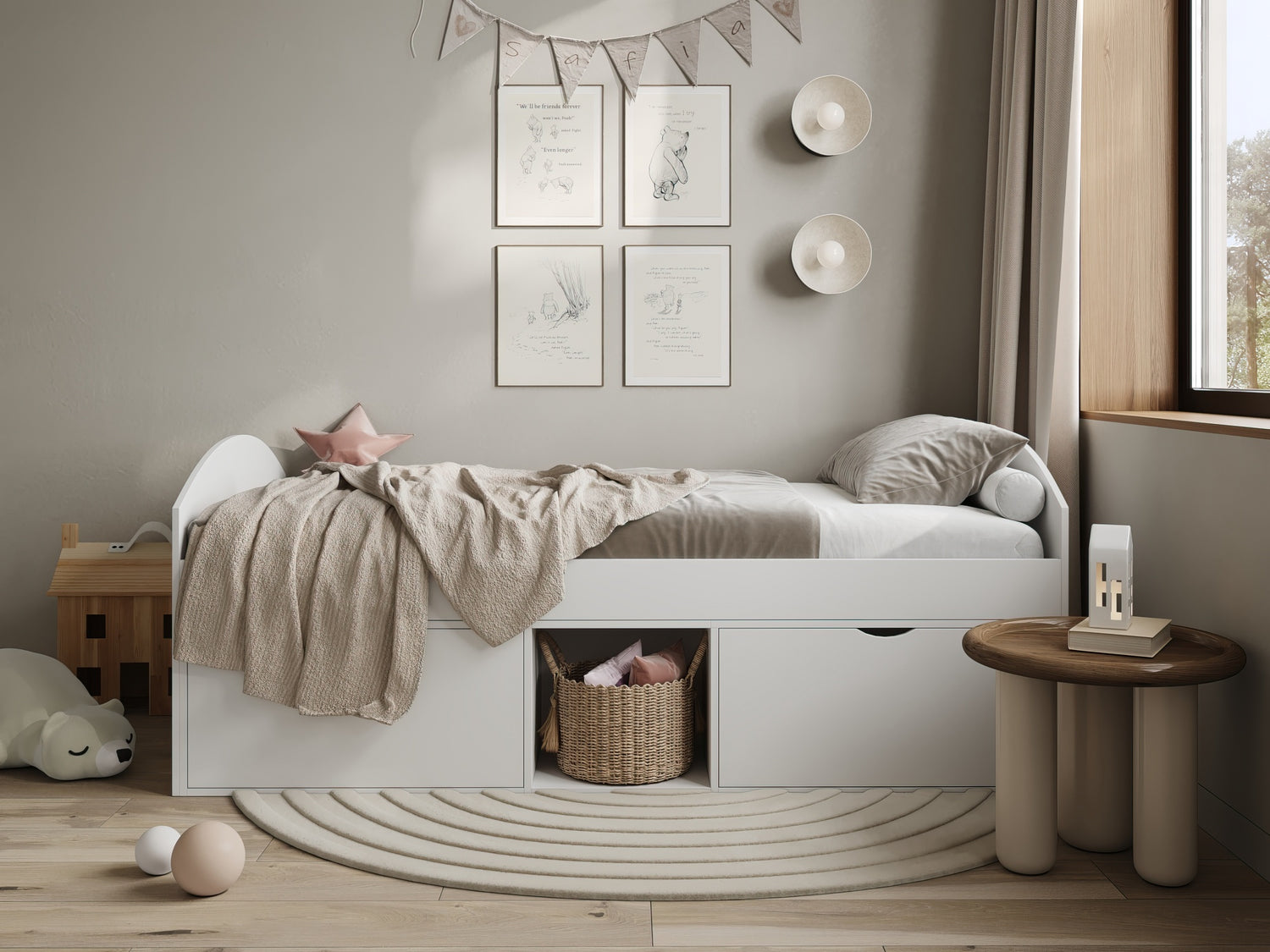 Richmond Kids Storage Bed with Deep Drawers (also available in grey)