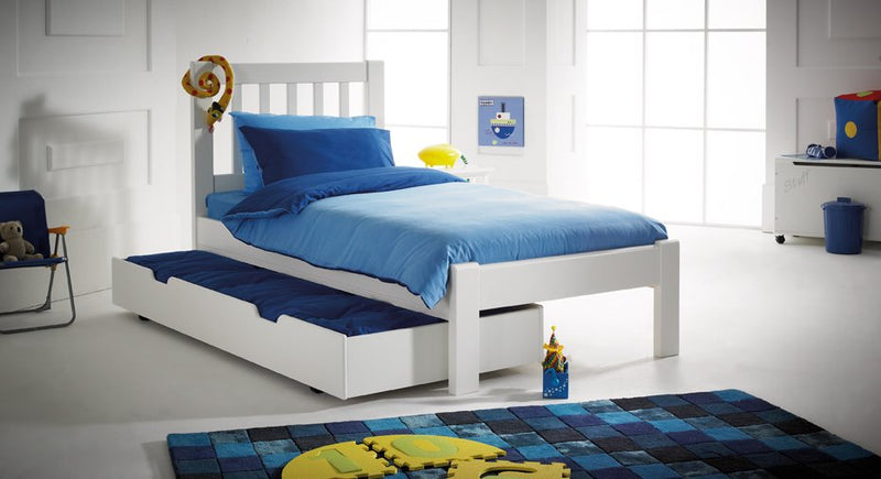 Scallywag Princeton Bed including Tuckaway Trundle Sleepover Bed & Futon Mattress (also available in grey)