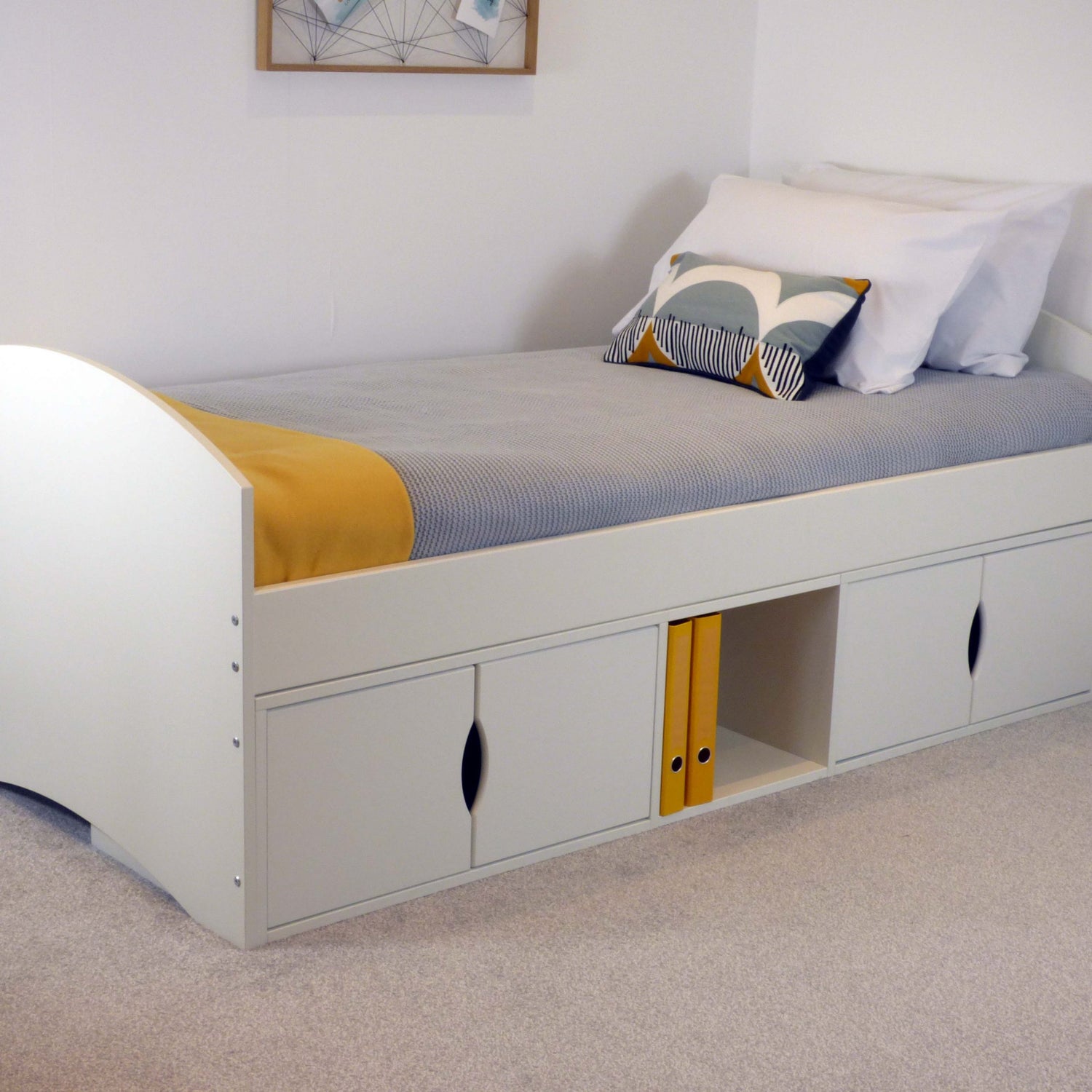 Richmond Storage Bed for Kids with Cupboard Units (also available in grey)