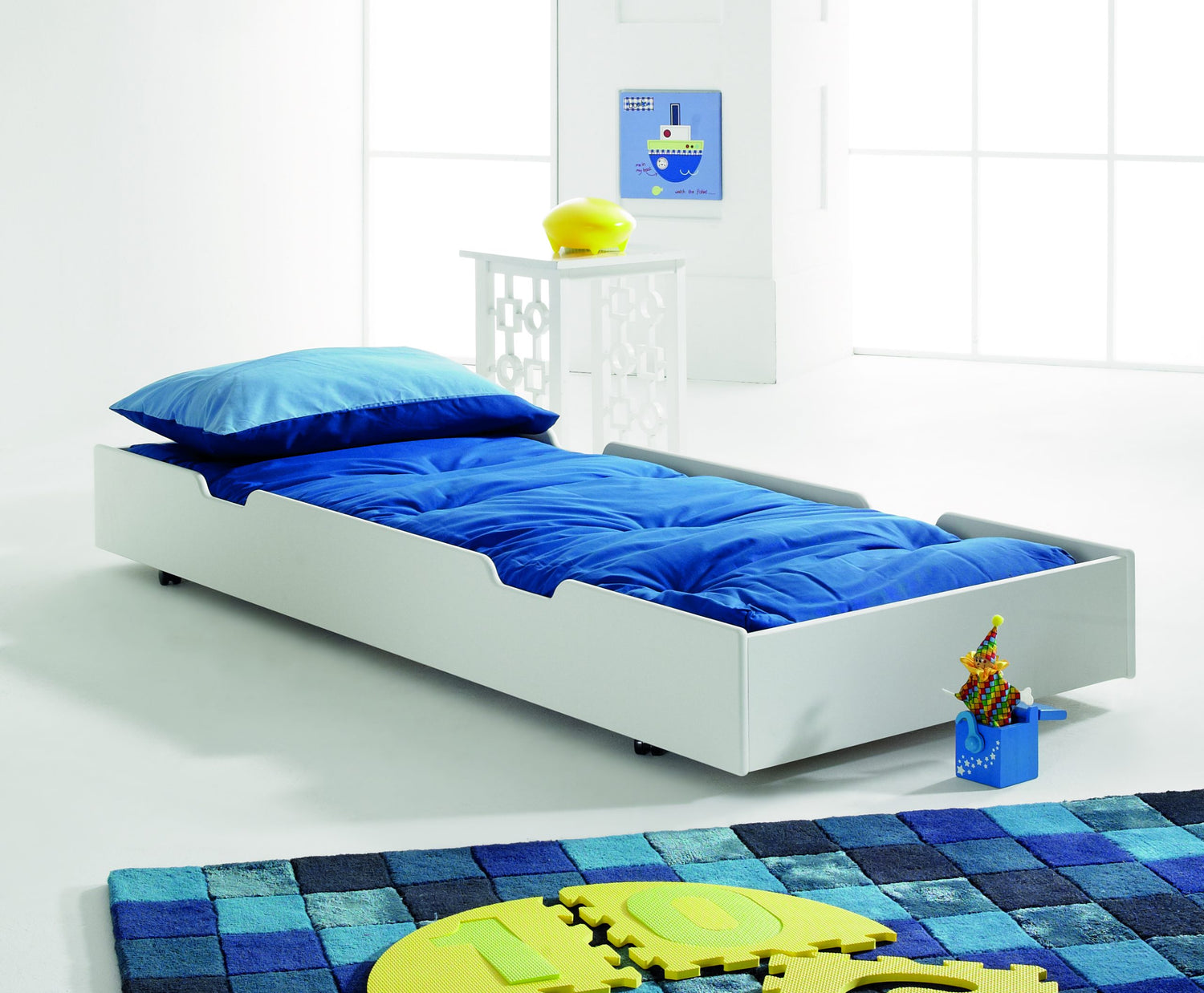 Scallywag Tuckaway Trundle Bed Including Futon Mattress (also available in white)